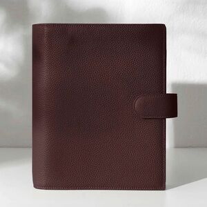 Cloth & Paper Foundations A5 6-Ring Leather Agenda Cover | Bordeaux